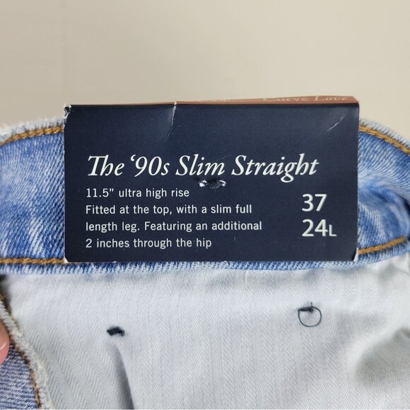 Abercrombie & Fitch Plus The 90s Slim Straight Ultra High Rise Curve Love Jeans - Picture 9 of 9